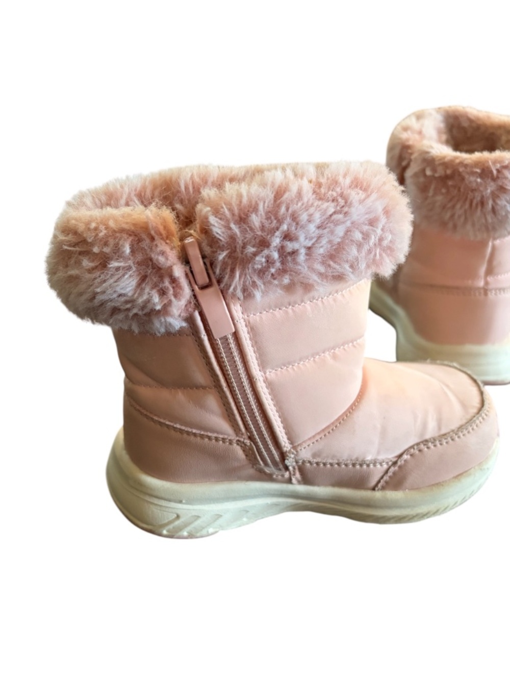 Toddler Girls Size 7 Pink Faux Fur Lined Winter Snow Boots - Picture 3 of 8